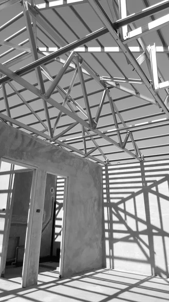 Steel Roof Black and White.