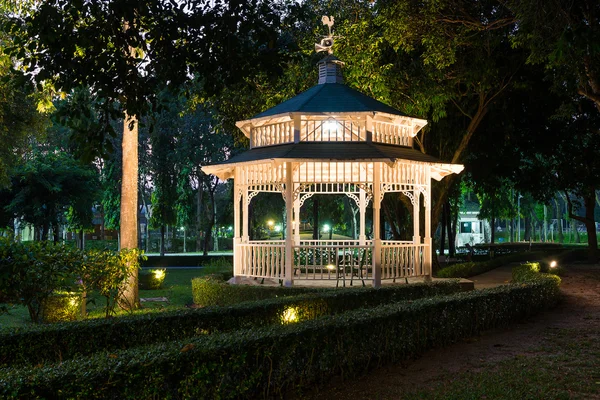 White wooden pavilion