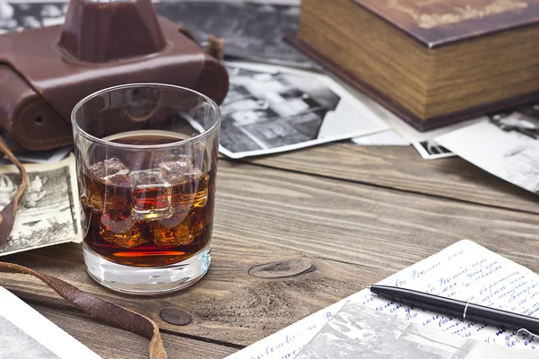 Whiskey and old book