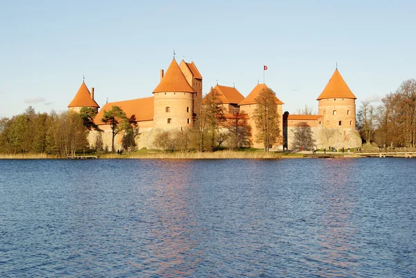 European medieval old castle in lake