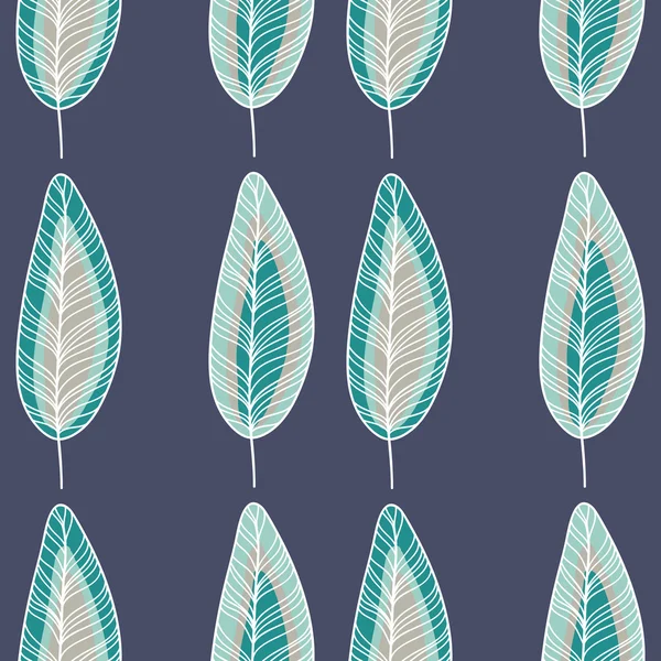 Feathers Pattern in Blue