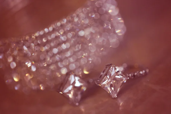 Crystal bracelet and earrings