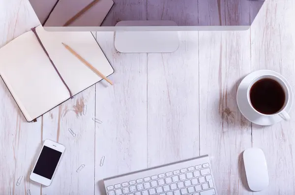 Designer wooden table workplace