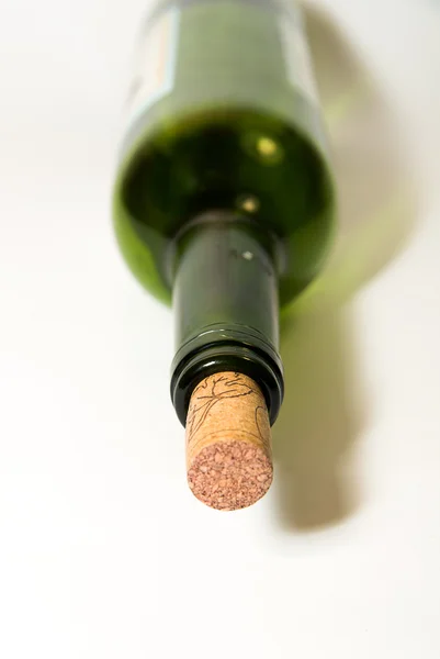 The neck of the bottle with a stopper