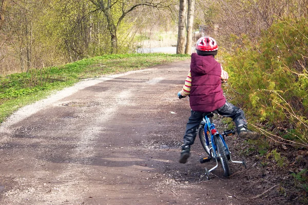 Child falling from a bike