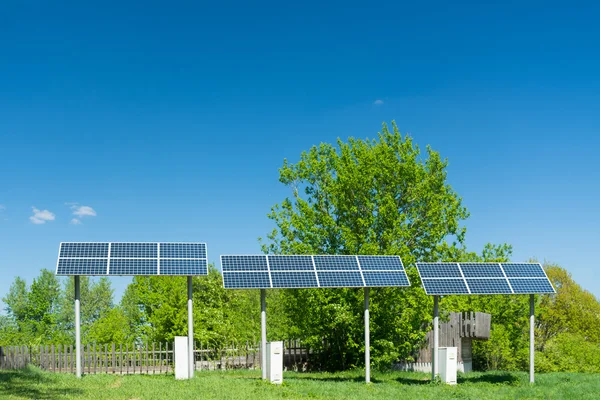 A solar panel. electricity supply for the village