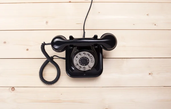 Old retro black phone