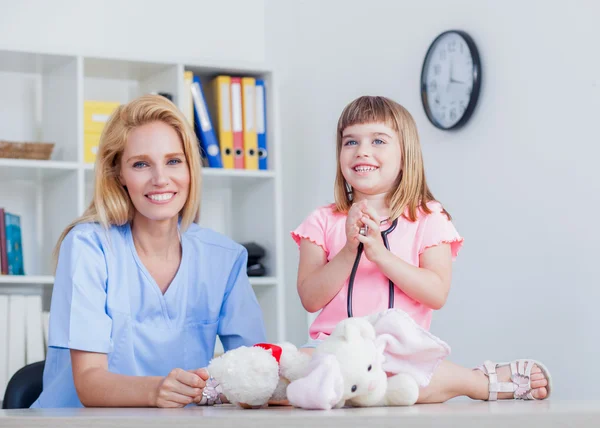 Cute little girl at doctor\'s office