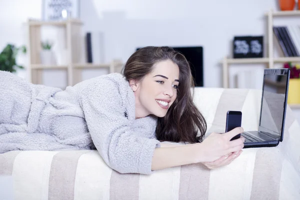 Beautiful woman having rest