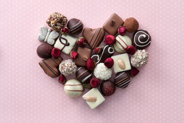 Chocolate candies heart