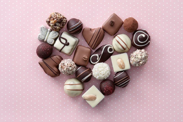 Chocolate candies heart