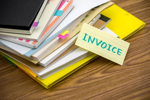 Invoice; The Pile of Business Documents on the Desk