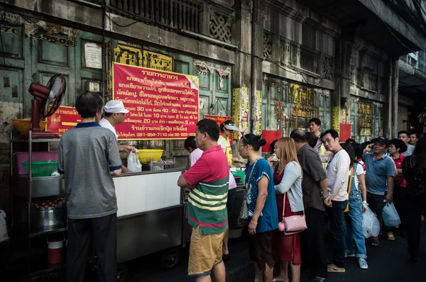 Bangkok / Thailand - Mar 2016:Yaowarat Chinatown Bangkok Street food curry restaurant to the long queues, Bangkok, Thailand on Mar 06, 2015 in Yaowarat Chinatown.