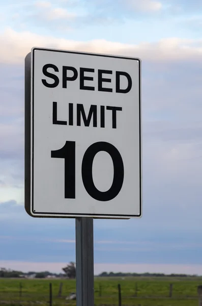 Speed limit 10 road sign