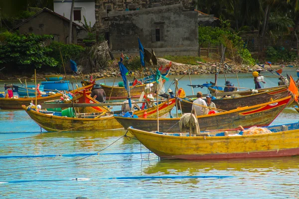A lot of boats on the sea, fishing in fish village, mui ne, vietnam