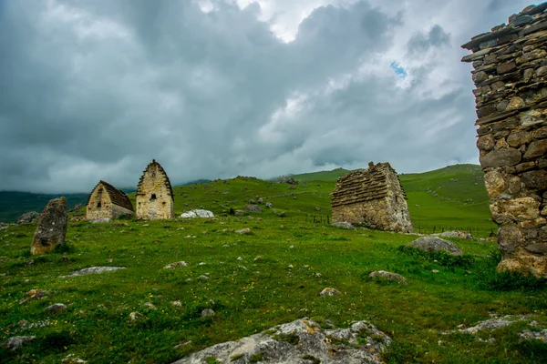 City of the dead.Stone tombs on the hill. The Caucasus.Russia.