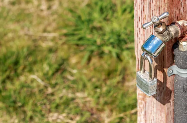 Locked Water spigot in California Park due to drought