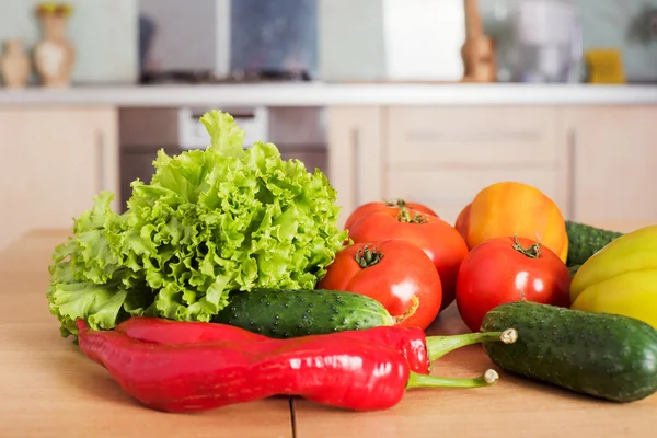 Natural organic healthy food on a kitchen