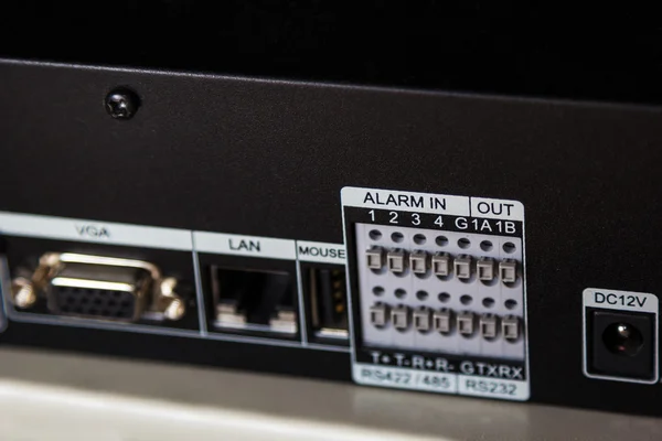 DVR Alarm Input ports on back panel