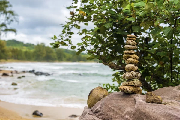 Balanced Rocks on a Beach in Phu Quoc, Vietnam