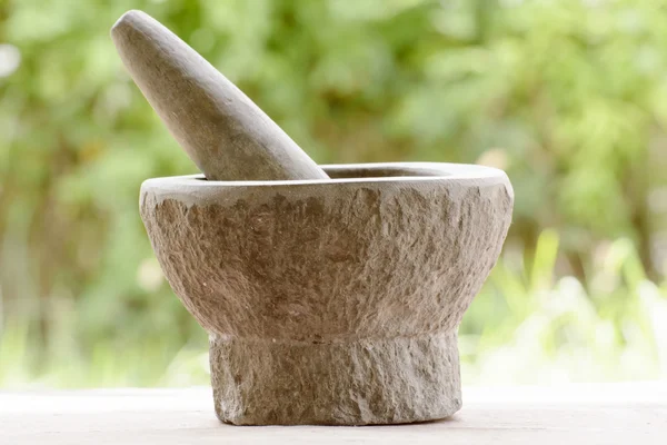 Pestle and mortar made of stone