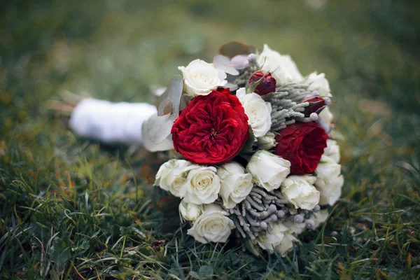 Wedding bouquet of freshly cut flowers
