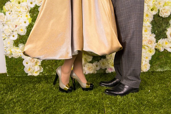Legs loving couples. man and woman. beautiful shoes