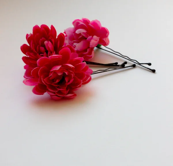 Pink flower pin for hair