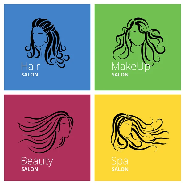 Beauty salon logo set