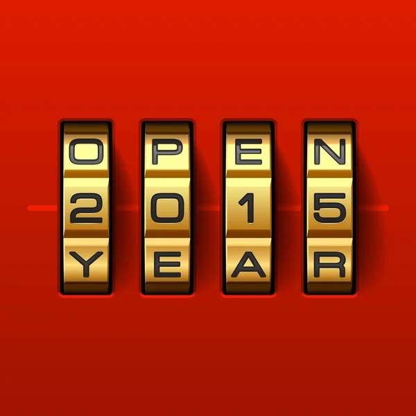 Open new 2015 year card