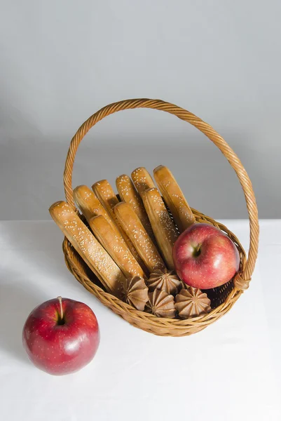 Bread and apple