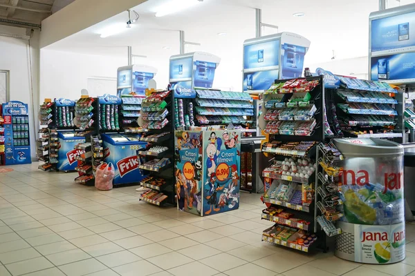 Interior of a low-price supermarket IDEA