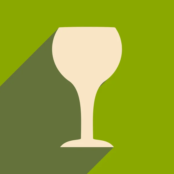 Flat with shadow icon and mobile applacation wine glasses