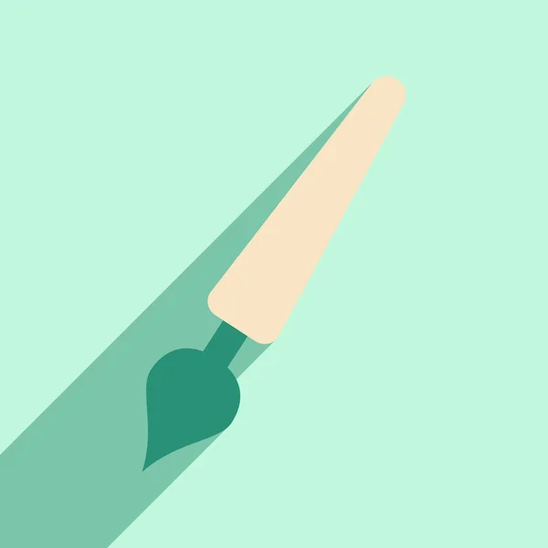 Flat with shadow icon and mobile application pen