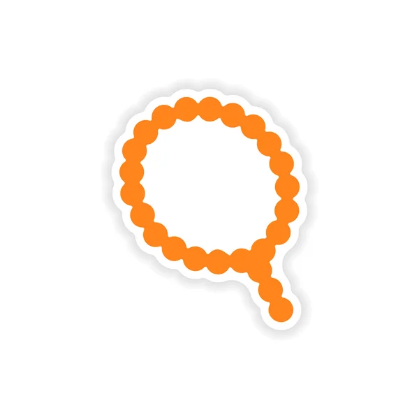 Icon sticker realistic design on paper rosary