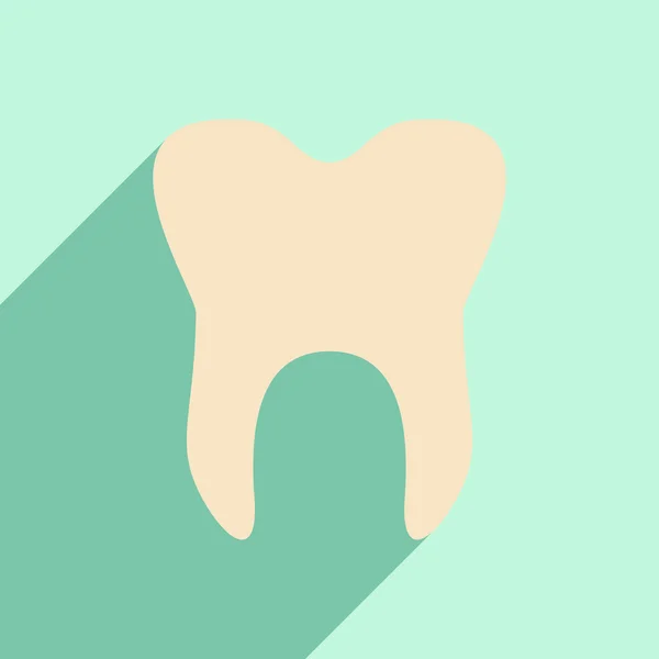 Flat with shadow icon and mobile application Dental logo