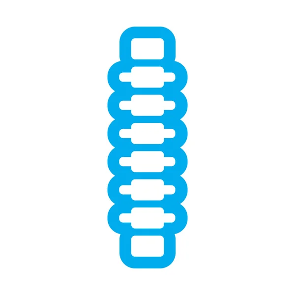 Flat icon on white background human spine