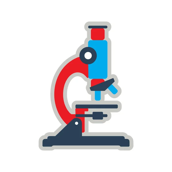 Icon of medical microscope in flat style