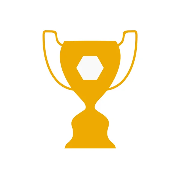 Flat icon on white background football cup