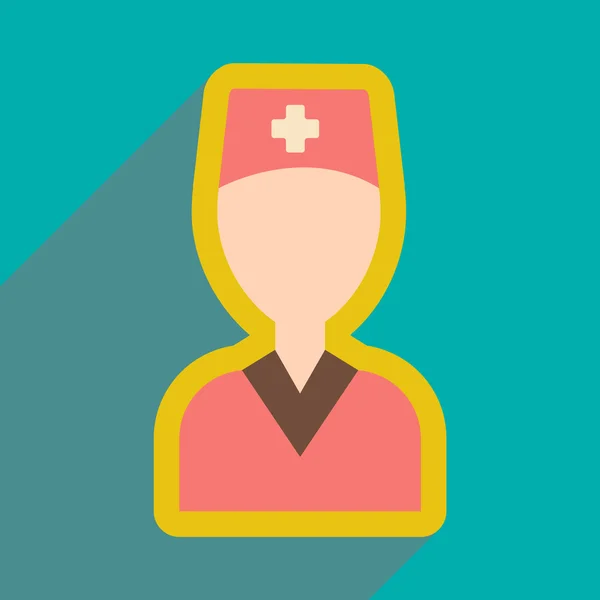 Flat icon with long shadow obstetrician doctor