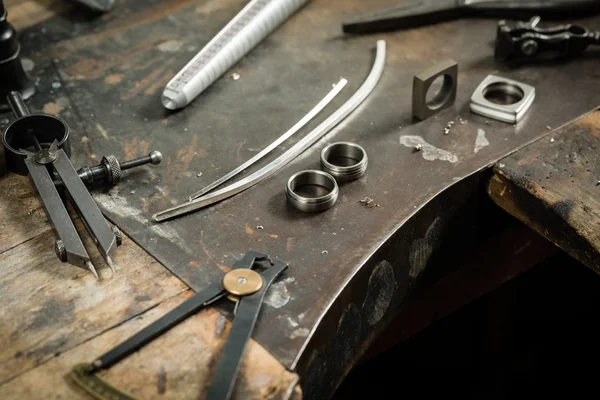 Desk with professional tools.