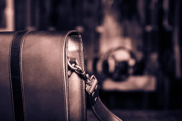 Bag in the leather workshop