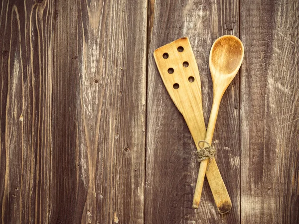 Old wooden kitchen tools