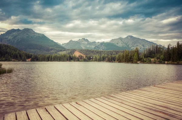 Beautiful lake in mountains.