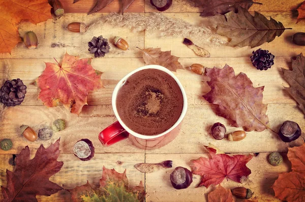 Autumn hot coffee.