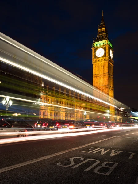 Big Ben light trails