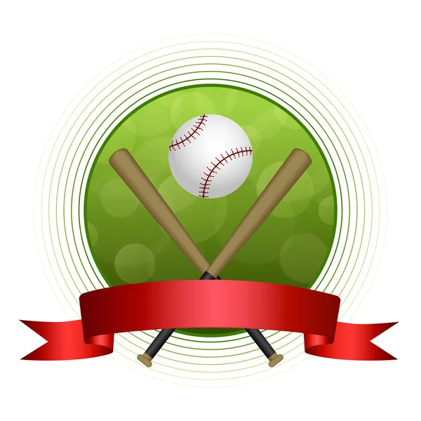 Background abstract green baseball sport ball circle red tape frame illustration vector