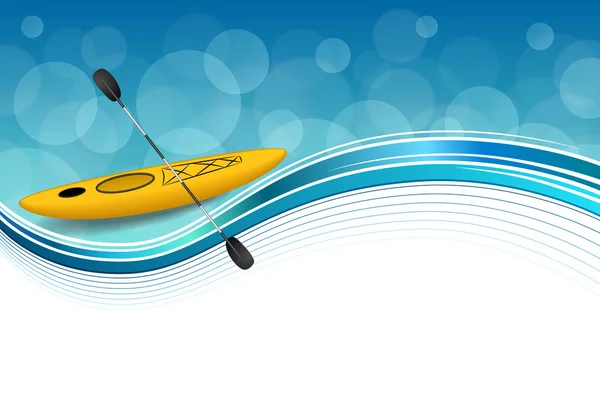 Background abstract blue yellow kayak sport frame illustration vector