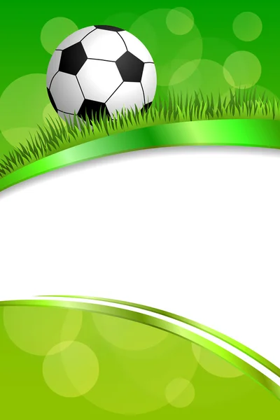 Background abstract green football soccer sport ball frame vertical ribbon illustration vector