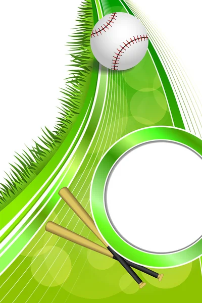 Background abstract green sport white baseball white ball frame vertical ribbon illustration vector